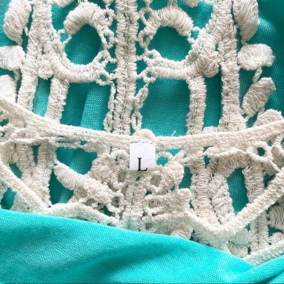 🌸New🌸 Women’s Lace Short Sleeve Blouse Top Large - Picture 5 of 9